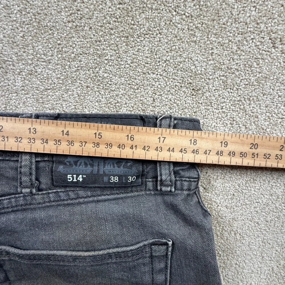 Levi's 514 Mens 36x27.5 (tag 38x30) Gray‎ Straight Fit Jeans